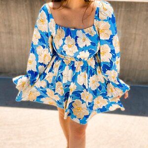 Blue Floral Dress